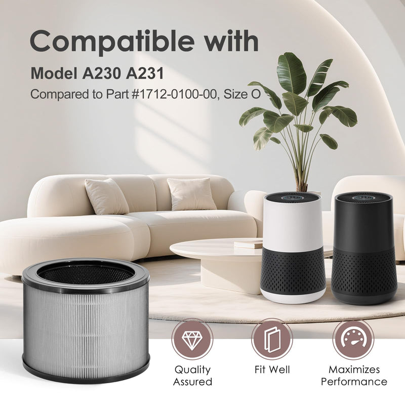 A230 A231 Filter O Compatible with WINIX A231 A230 Air Purifier 2-PACK