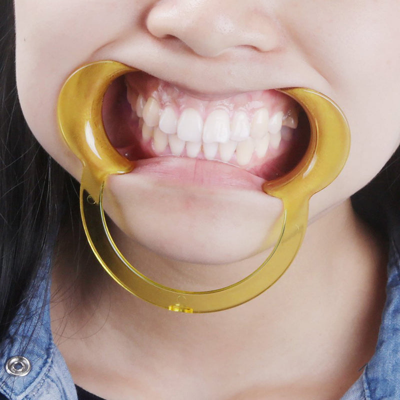 Cheek Retractor Mouth Opener C-Shaped | 3 Pack (Small Medium & Large) | Teeth Whitening Supplies | Tooth Gem Supplies | Cute Solid Pink Design