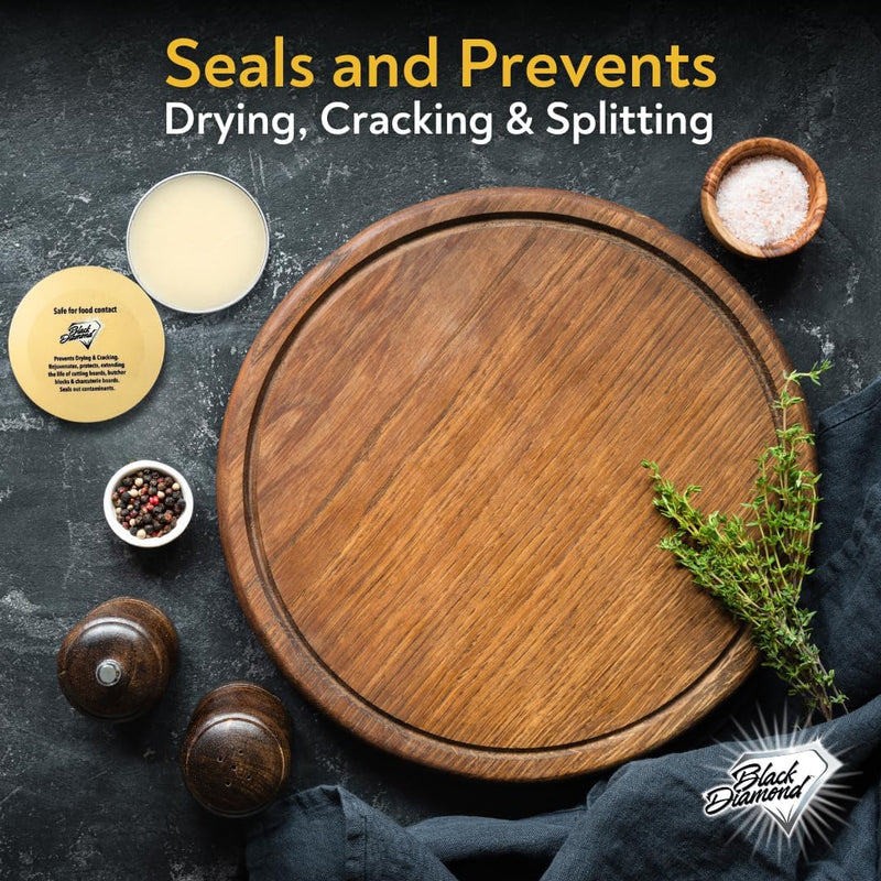 Wood Cutting Board Oil, Wax, and Conditioner. A Food-Grade Mineral Oil Alternative. Refined Coconut Oil (MCT), Beeswax, and Carnauba Wax. The Perfect Blend For Cutting Boards and Butcher Blocks. 5oz. 5.7 Ounce (Pack of 1)