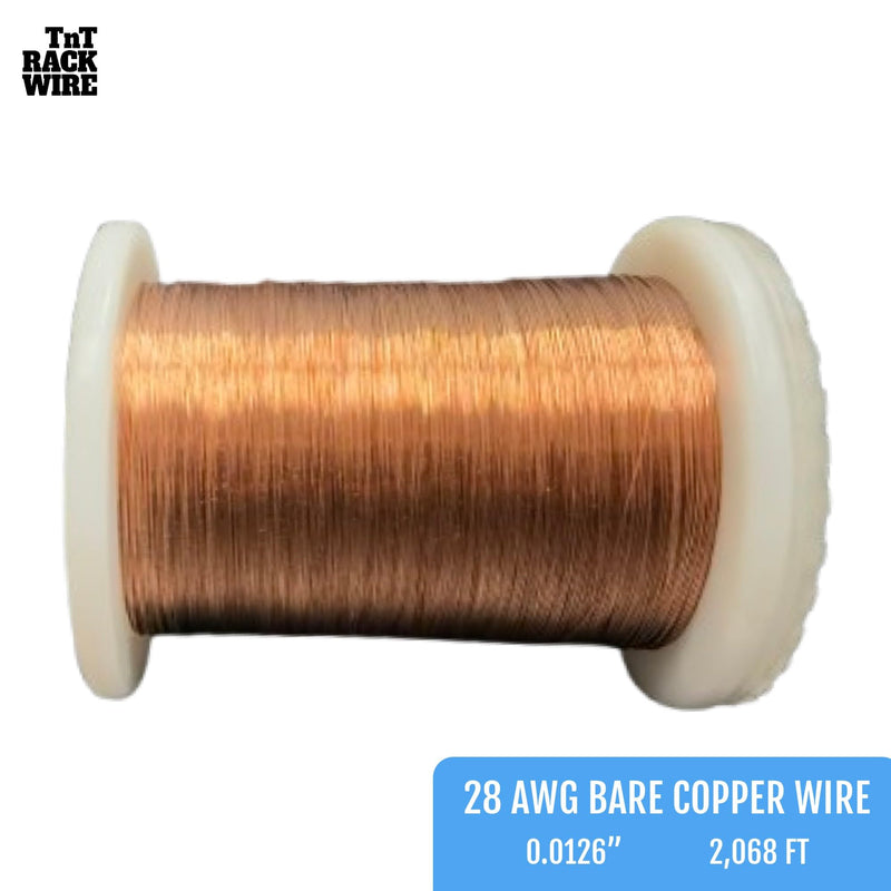 Bare Copper Wire – 28 Gauge, Dead Soft for Jewelry Making, Crafting, Gardening – 2,068 FT – 1 lb Spool