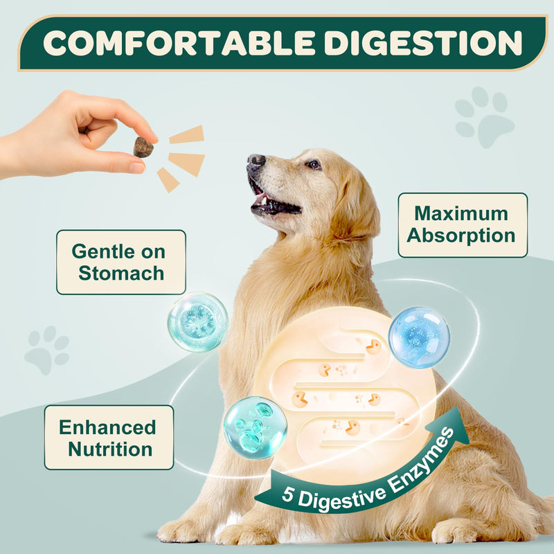 Glucosamine for Dogs, Hip and Joint Supplement for Dogs with Chondroitin, MSM, Turmeric, Omega-3 & Calcium, Dog Glucosamine Supports Pain Relief, Mobility & Comfort, Chicken Flavor, 120 Soft Chews 120 CHEWS