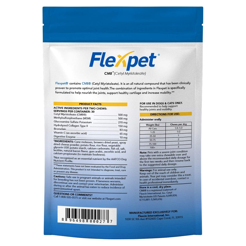 Maximum Strength Soft Chews – All-Natural Pain Reliever for Dogs with Glucosamine and Cetyl Myristoleate (CM8), Hip and Joint Supplement, Anti-Inflammatory: Single Pouch - 60 Soft Chews - PawsPlanet Australia