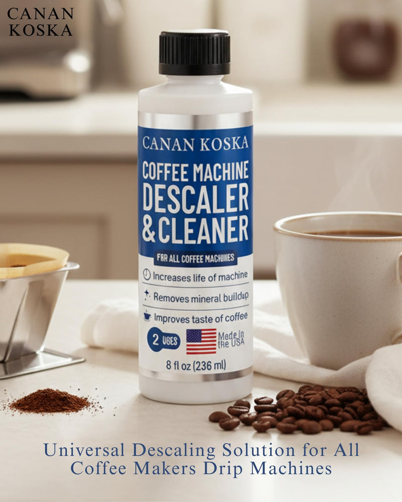 Coffee Machine Descaler 8 oz – Universal Descaling Solution for All Coffee Makers Drip Machines – Removes Limescale Calcium Buildup – 2 Uses (1, 8 Fl Oz (Pack of 1)) 8 Fl Oz (Pack of 1)