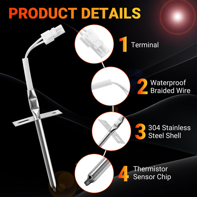 【Upgraded】DG32-00002B EBG61305805 Oven Temperature Sensor Probe Compatible with LG &Samsung Oven Temperature Sensor Parts- Replace DG32-00002A 6322B62214A PS4240743 PS11732697 AP4343210 by Cenipar