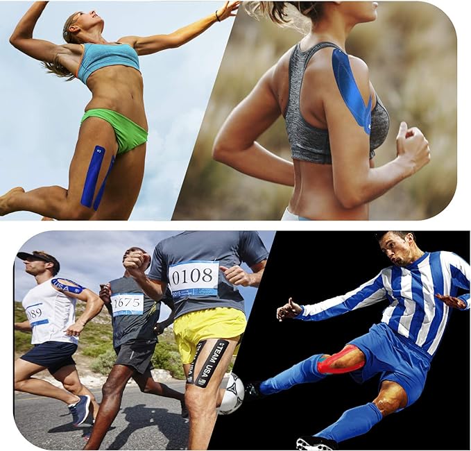 KT Tape PRO20 Kinesiology Tape, Precut 2.0 x 9.8 inches (5 x 25 cm), 20 Sheets, No Scissors Required, Compatible with All Areas, One Size Fits All, Anti-Crack, Sweat and Water Resistant, Strong Adhesive, Gentle on the Skin - NewNest Australia