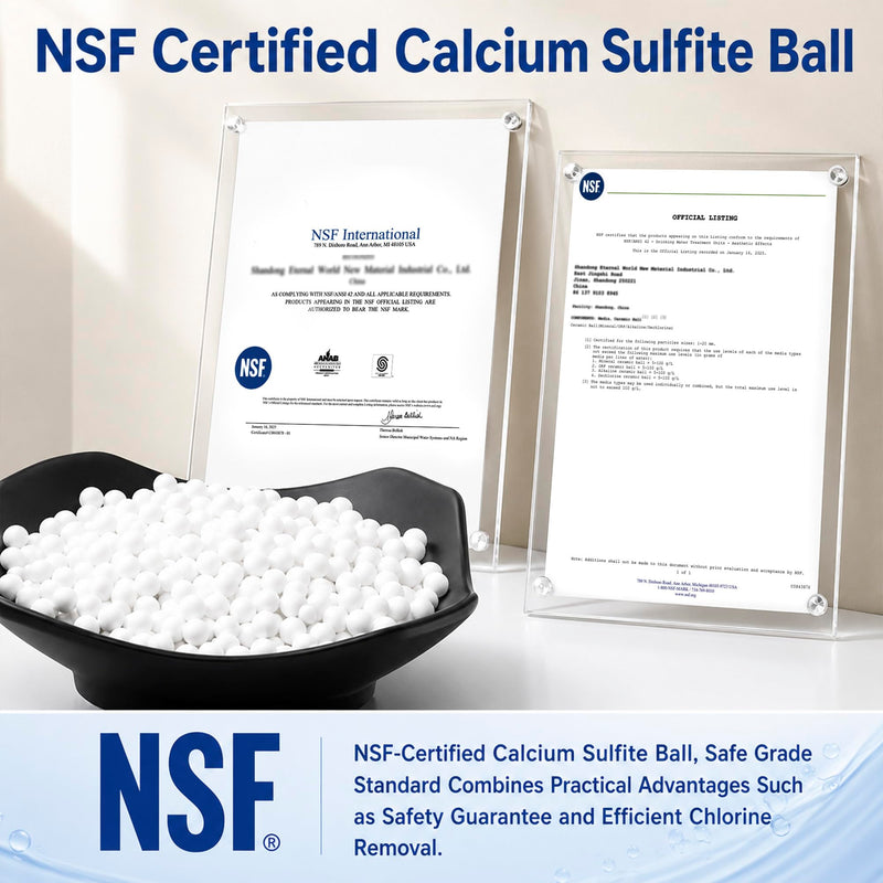 BBLIFE Bathtub Water Filter with NSF-Certified Calcium Sulfite Media White