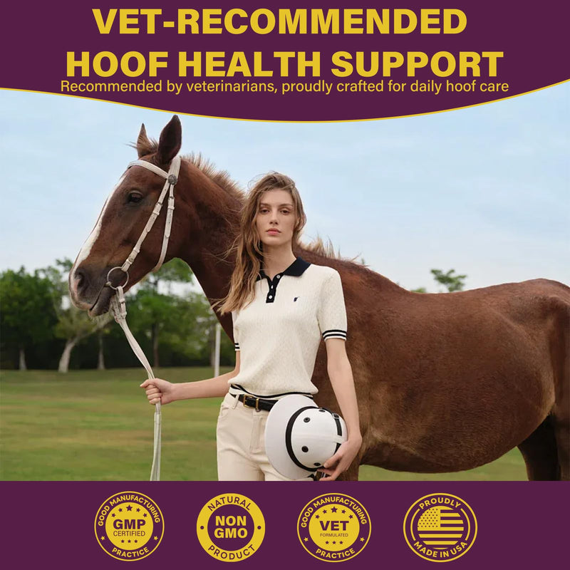 Hoof Supplements for Horses, Horse Supplies, Strengthener with MSM, Horse Health - Supports Strong Hooves and Optimal Growth，Keep Hoof Healthy-150 Chews