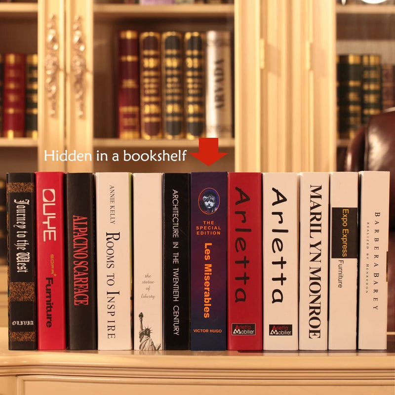 EIOUMAX Booksafe Diversion Secret Real Book Hidden Safe with Key Lock Real Paper Book Locking-Les Miserables Purple