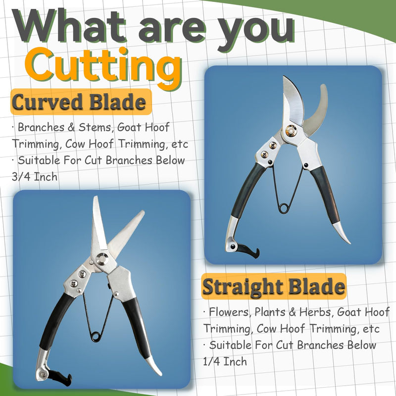 Goat Hoof Trimmers & Farrier Shears, Hoof Trimmers for Goats and Sheep, Multi-Purpose Goat Hoof TrimmerShear Garden Wire Pipe Cutting Tool-Curved Blade Curved Blade