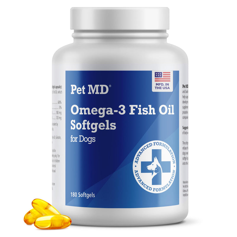 Pet MD Omega 3 Fish Oil Soft Gels & Wrap A Pill Peanut Butter Flavored Pill Paste