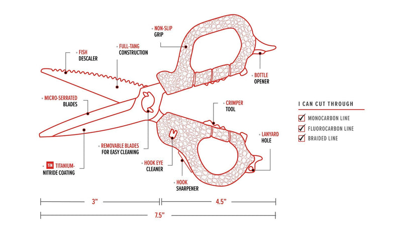 BUBBA Shears Red Medium