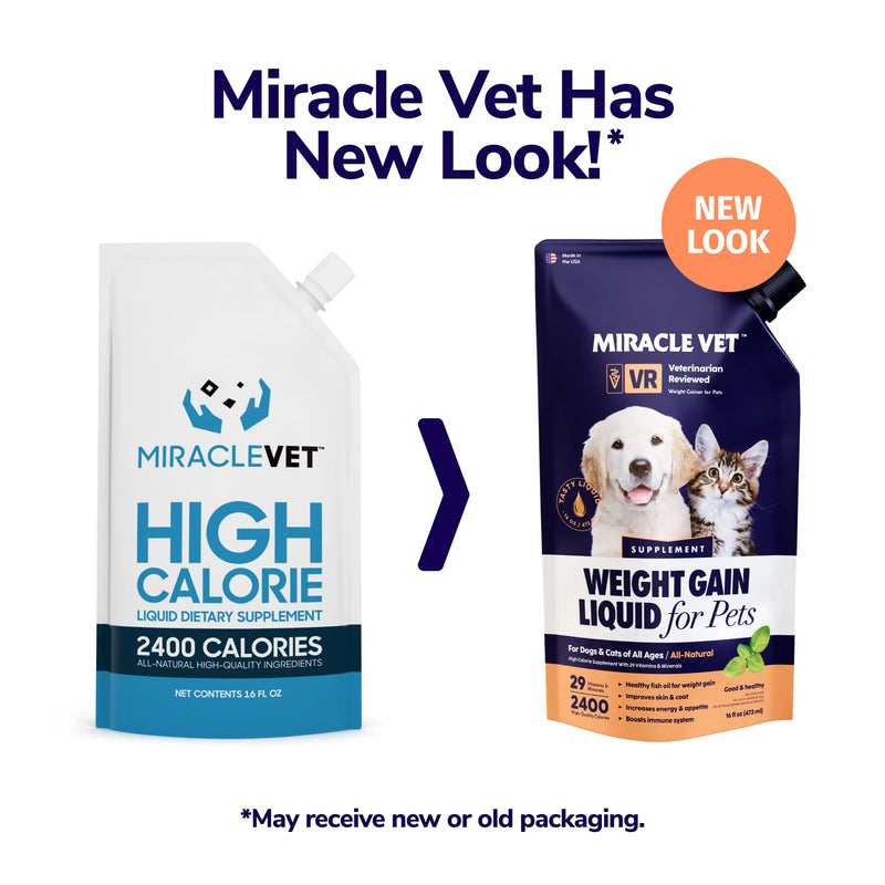 High-Calorie Weight Gainer for Dogs & Cats - Multivitamin Nutritional Supplement Gel, Omega Fish Oil, Calcium - Puppy, Senior, Prenatal Cat & Dog Vitamins, Supplements for Weight Gain 16 oz - NewNest Australia