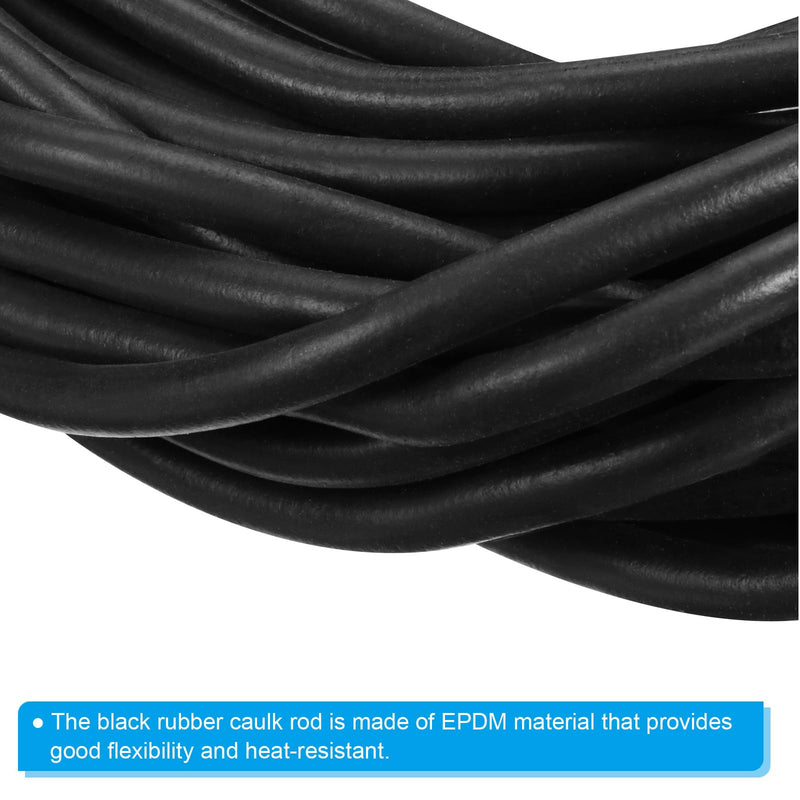 PATIKIL 5/8 Inch x 16.4 Feet Backer Rod, Foam Rope Caulk Crack Joint Filler Roll Seal Weather Strip for Home Construction, Black
