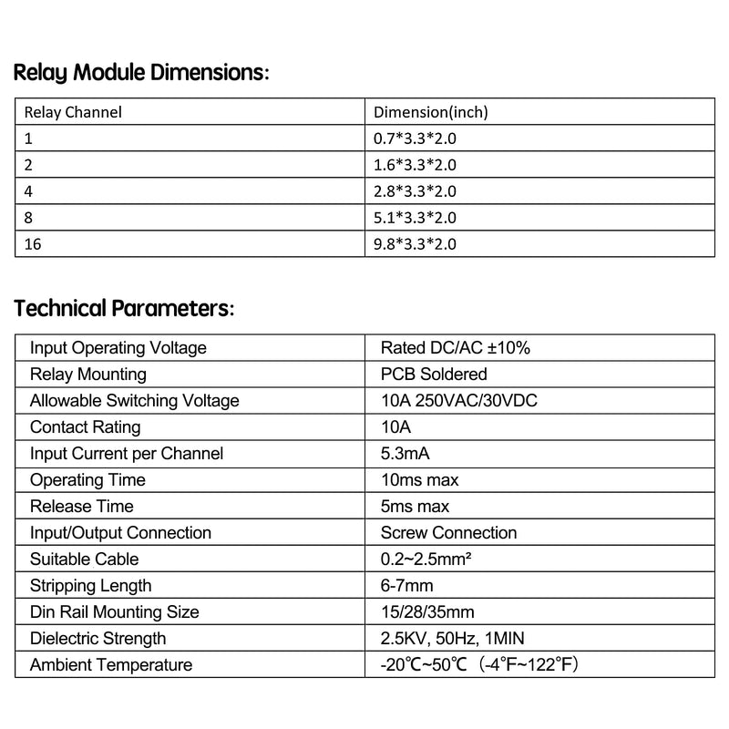 Relay Board, 8 Channel 1 SPDT DIN Rail Mount 24V DC/AC Relay, Interface Board