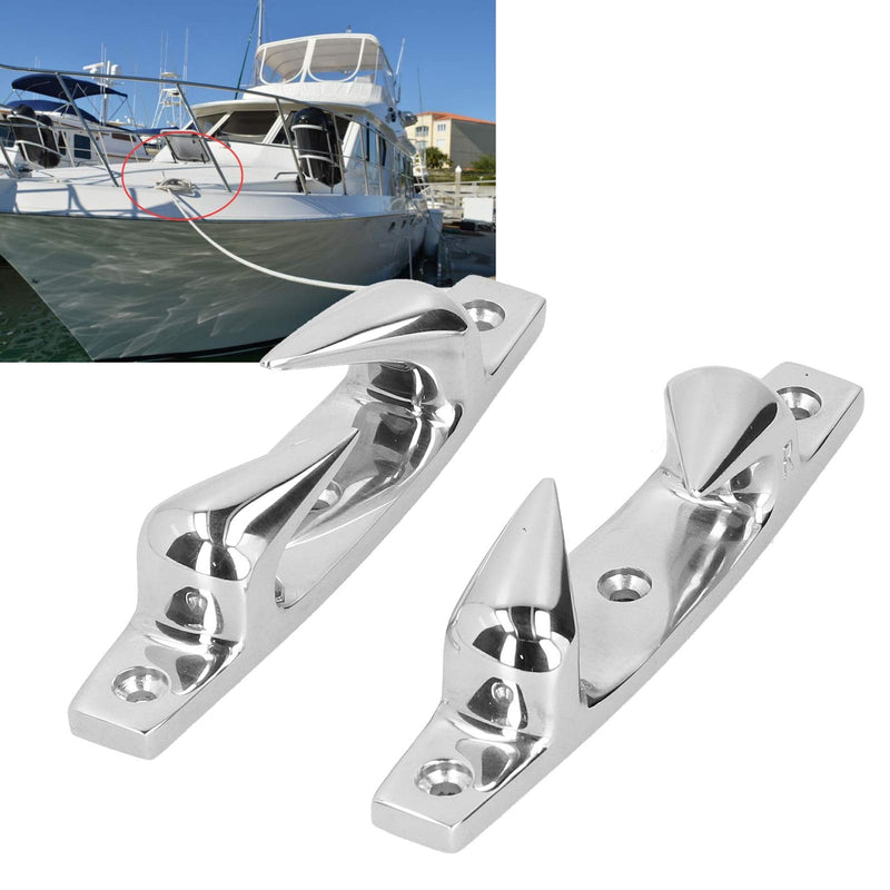 Acouto Bow Chocks for Boat 4.69in 316 Stainless Steel Boat Cleats Anchoring Mooring Cleats 2pcs Left Right Fairlead Dock Cleats for Marine Boat Yacht