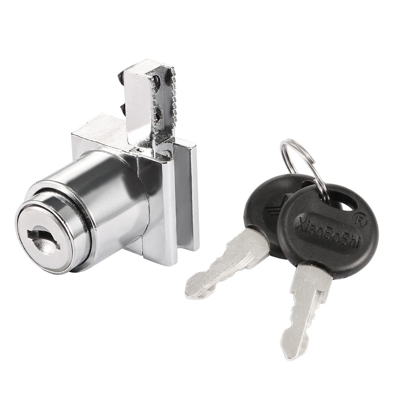 uxcell Push Lock for Sliding Glass Cabinet Door Fits 5mm Thick Keyed Alike 2Pcs