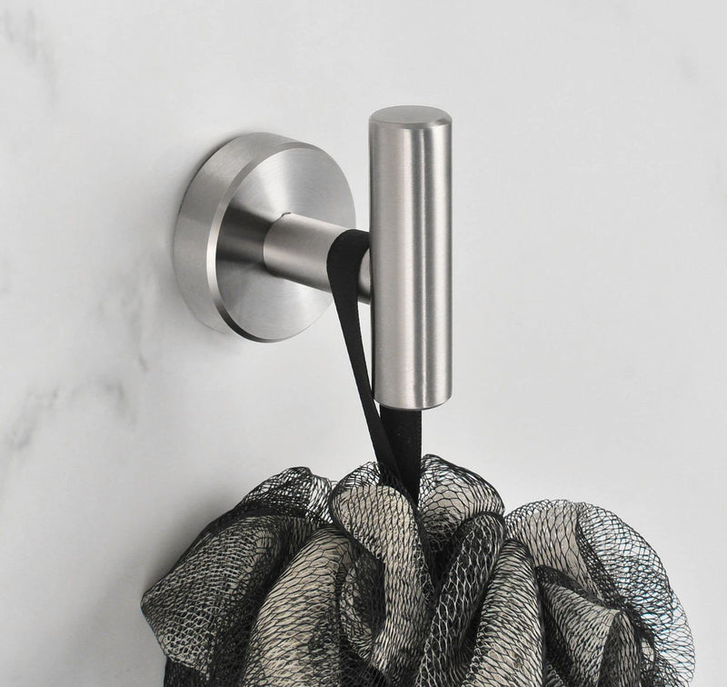 SEIDO Towel Hooks for Bathrooms, Brushed Nickel Towel Hook Wall Mounted, SUS 304 Stainless Steel Bathroom Towel Hook for Bathroom/Kitchen/Garage, 2pc 2 Pack