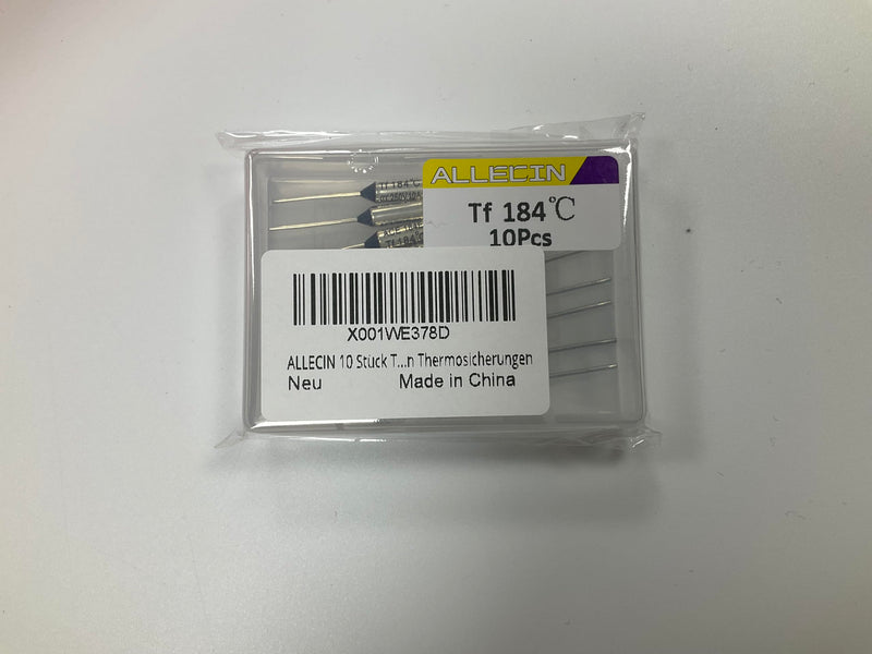 10PCS 184 Degrees Celsius Thermal Fuse 10A 250V AEC184E Temperature Fuses Cutoffs 10Amp 250Volt 184℃ Fusible 184°C - NewNest Australia