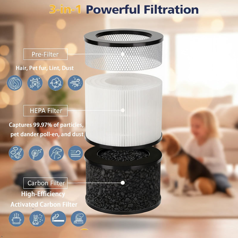 Replacement Filter for OLIXIS/DUMOS JHQ-D22-WT/BKJ-22G Air Purifier