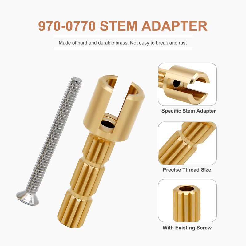 970-0770 Stem Adapter with Screw Replace for 970-0770 Plumbing Equipment, Pfister Securepfit Trims, Shower Handle Stem Extension Tub and Faucet Accessories Valve Extender Trim Repair