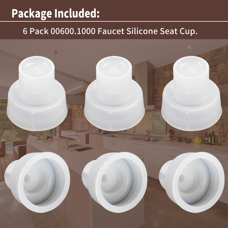 6 Pack 00600.1000 Faucet Silicone Rubber Seat Cup, Fit for Bunn Beverage Equipment (6)