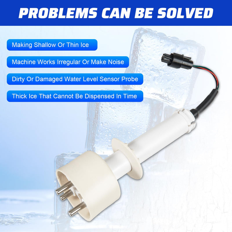 000016053 Ice Water Level Probe Kit with Harness Compatible with Manitowoc Ice Machines Parts I0600, I1400, ID0522A and More, Ice Water Level Sensor Probe Kit