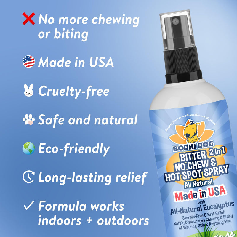 Bodhi Dog Bitter 2 in 1 No Chew 4oz + Peppermint Dental Water Addititve 17oz Bundle