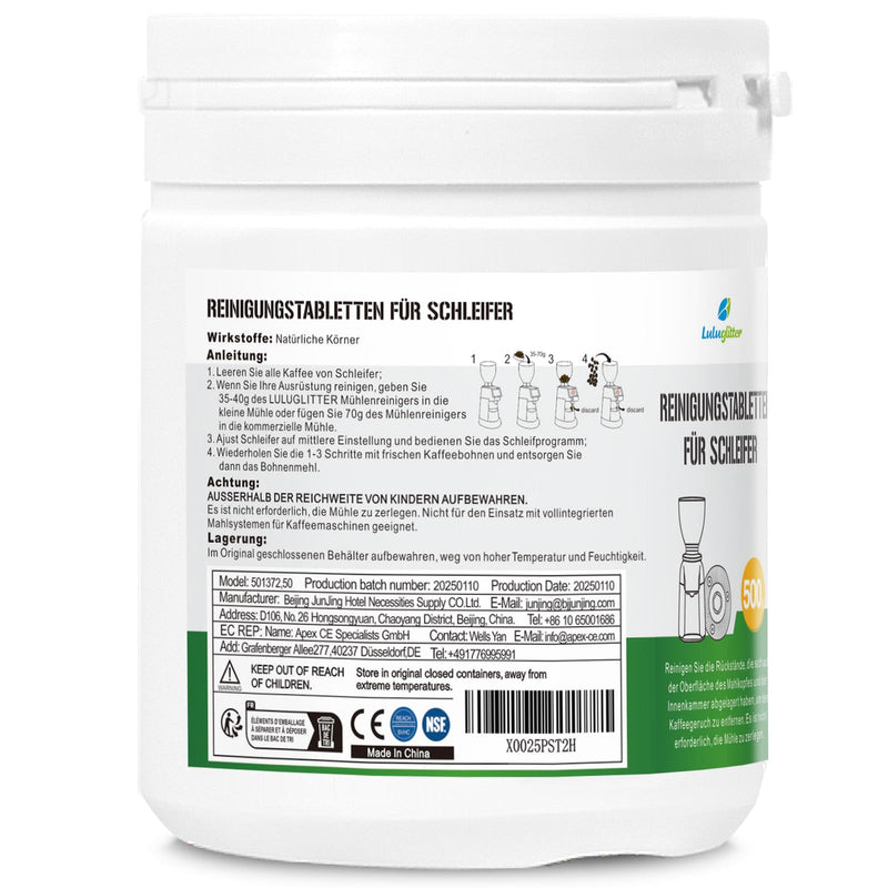 Professional Coffee Grinder Cleaning Tablets - 500g Coffee Grinder Cleaner - Natural Food Safe Gluten Free - Help Extend Life of Your Grinder