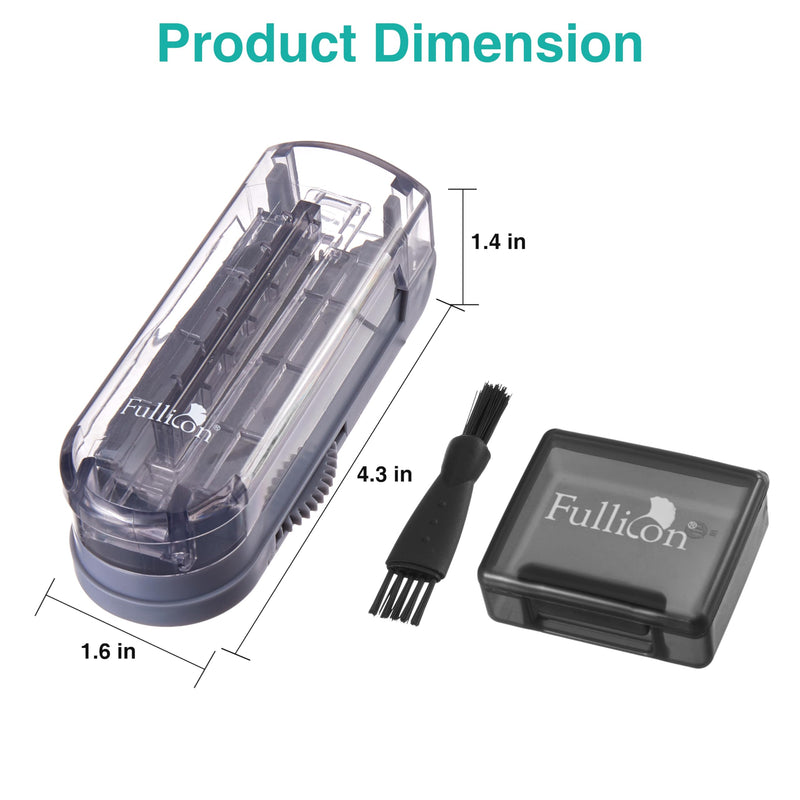 Fullicon Multiple Pill Cutter - Adjustable for Small Pills With Accurate Alignment, Stainless Steel Cutting Blade & Guard, Splitter With Free Brush & Box (Grey) Grey