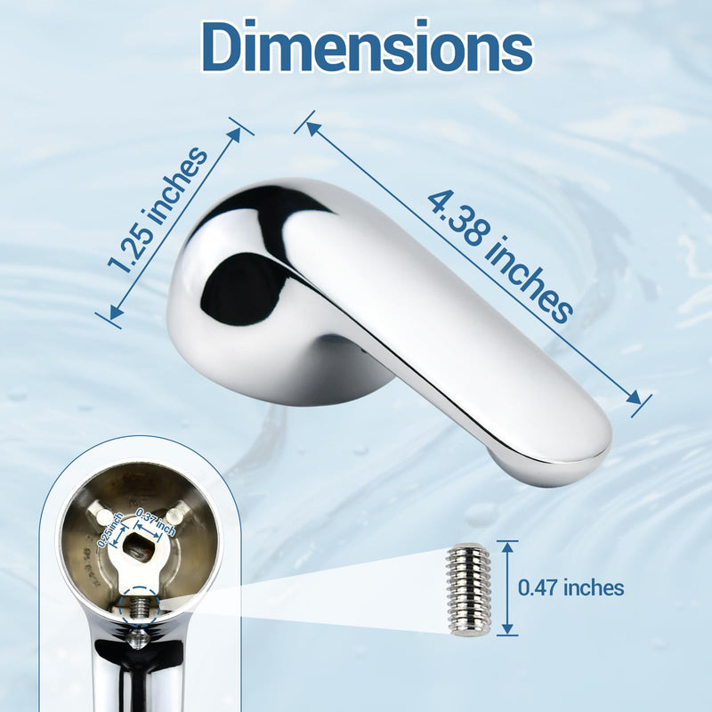 H79 Single Metal Lever Handle Kit for Delta, Compatible with 1300/1400 Series Tub and Shower Faucets, Bathroom Faucet Replacement Accessories, Chrome