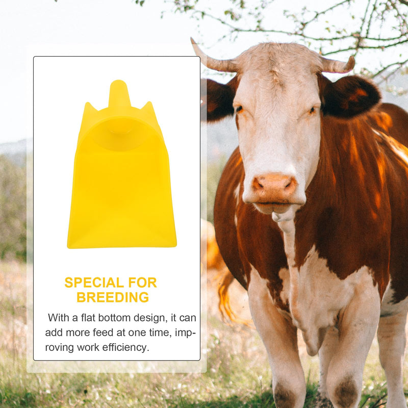 Sosoport Thickened Feed Shovel with Large Capacity Ergonomic Handle for Livestock and Poultry Feeding 7.87X7.08X5.70 Inch Durable Farm Scoop Tool