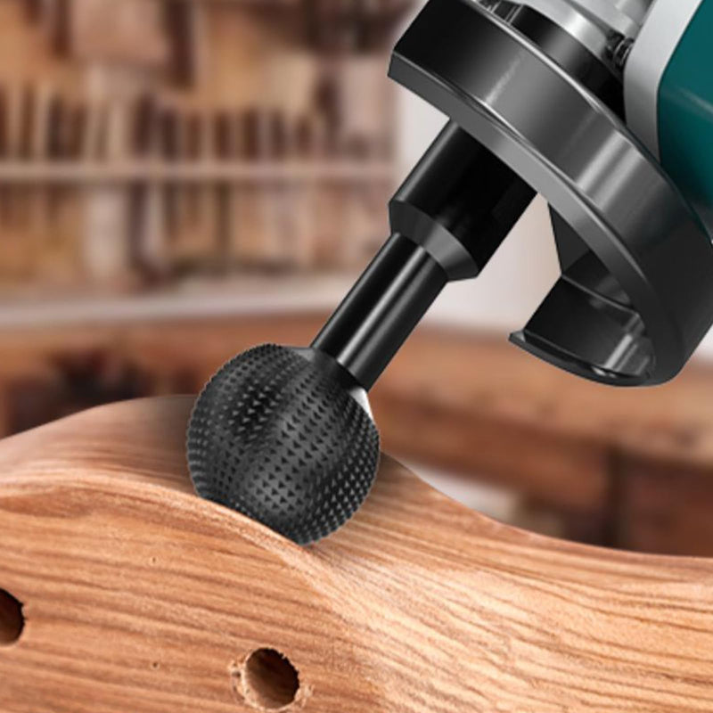 Sphere Rotary Burr with 5/8-11 Threads for 4 1/2 and 5 Inch Angle Grinder, Ball Gouge Angle Grinder Attachments Power Carving Tools for Wood Carving Grinding Polishing Engraving