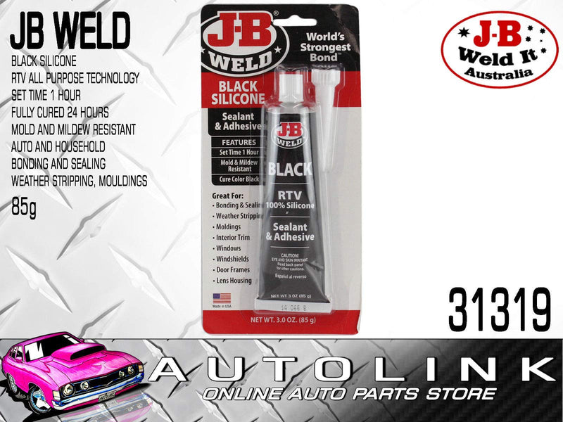 J-B Weld 31319 Black RTV Silicone Sealant and Adhesive - 3 oz. 3 Ounce
