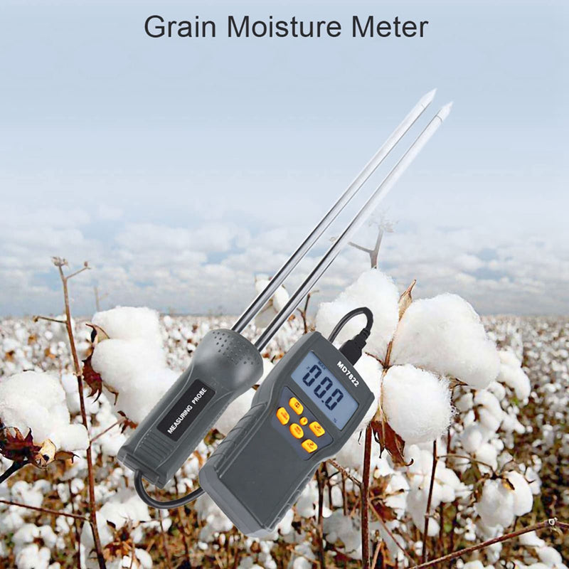 Grain Meter, Digital LCD Display Digital Handheld Humidity Analyzer Humidity Tester for Wheat Corn Paddy