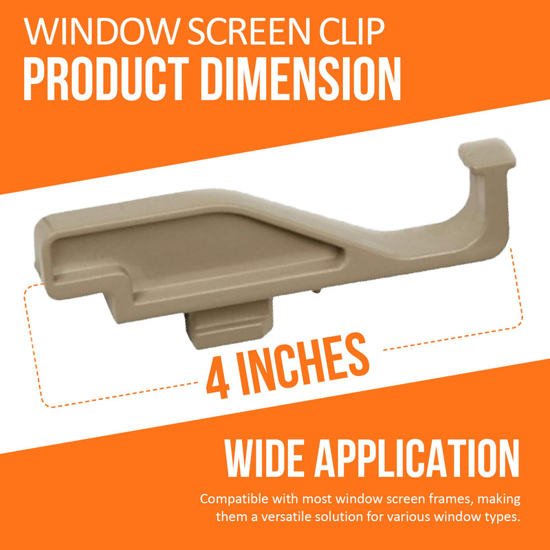 Full Screen Latch Compatible with Andersen 400 and 200 Series Double Hung and Gliding Windows from Year 2000 to Present - Replacement Clips for Windows and Door Screens (Pack of 12, White)