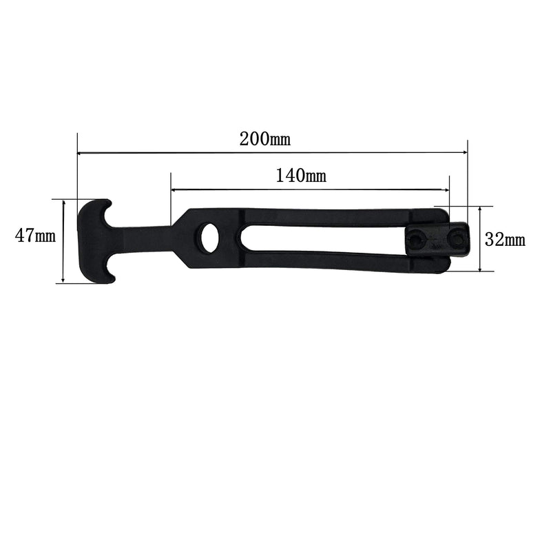 Creatyi 2 PCS Latest Model 8'' Rubber Flexible T-Handle Draw Latches,for Tool Box,Cooler, Golf Cart, Engineering Machine Hood or Farm Machinery Style 4