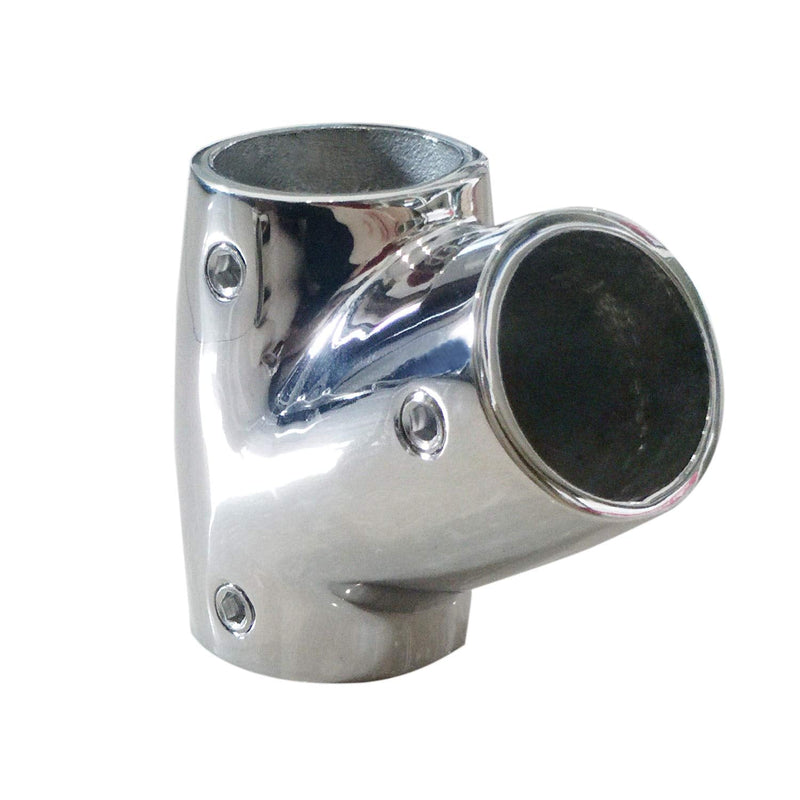 316SS Right Side and Left Side Marine Grade Handrail Fitting 60° Deck Hand Tee for 7/8 inch Tube/Pipe of Boat Marine Solid pair for 7/8inch tube