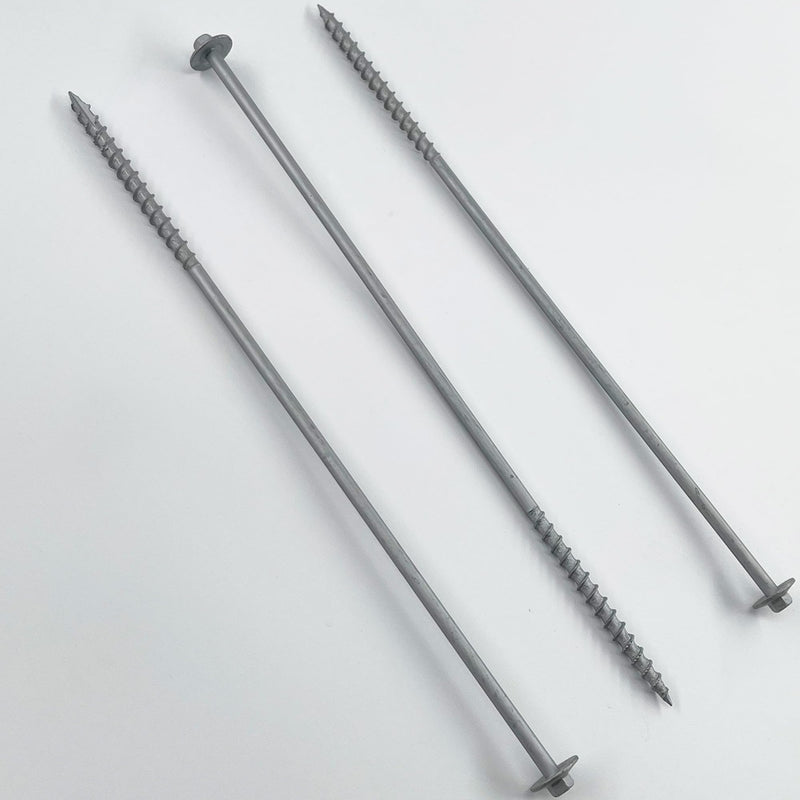 BRAUNY BOY - #12 x 8”- Extra Long Structural Lag Heavy Duty Construction Wood Screw – Galvanized Corrosion Resistant Coating Exterior Timber, Landscape - Easy Flange HEX Head Drive - 8 in - Qty (25) 25