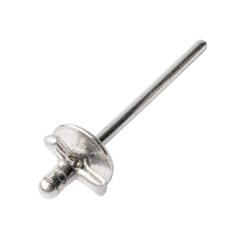 ISPINNER 50pcs 3/16" x 1" Large Head Tri-Fold Exploding Aluminum Pop Rivets (Silver) 3/16" x 1" Silver