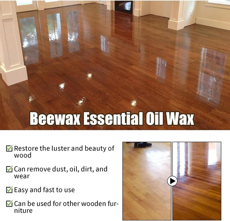 Beeswax Spray Furniture Polish Spray, Natural Micro-Molecularized Beeswax Spray Cleaner with Sponge & Towel for Wood Furniture, Restores Shine and Protects Surfaces - NewNest Australia