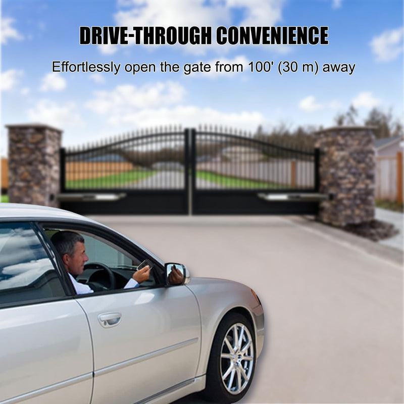 2 Gate Opener Remote Control Transmitter for GYXEL & JUJIANG Automatic Gate Opener Hardware Control Remote, Replacement for JUJIANG Electric Opener Keychain Remote Security Kit 2 For GYXEL & JUJIANG Gate Opener Remote