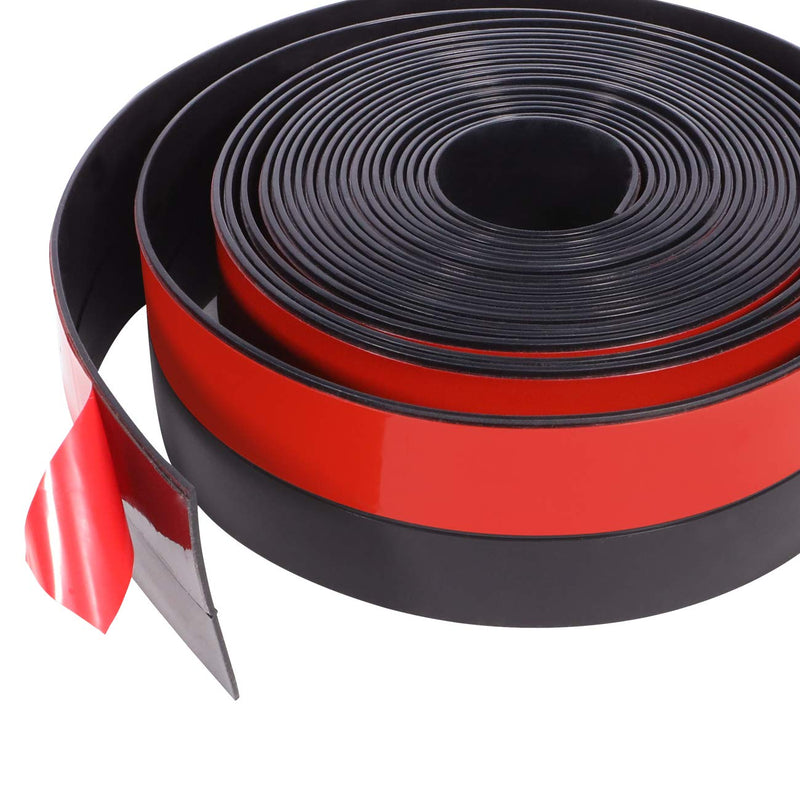 TORRAMI Silicone Door Sweep Draft Stopper 2 inch Width 20 Feet Length,Seal Insulation for Door Under Bottom, Gap, Side, Glass Shower Door, Sliding Door,Black 2inch Black
