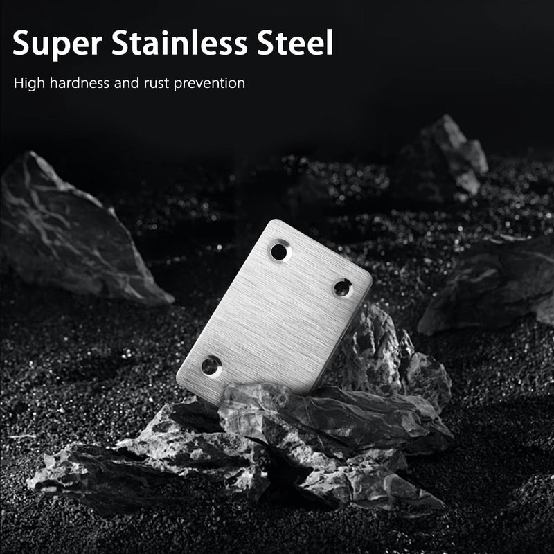 12 Pcs Mending Plate, 2.37 x 1.5 inch Stainless Steel Flat Plates with Holes, Straight Metal Mounting Braces Brackets Kit for Furniture, Wood Joint Connector and Fasteners (Silver) Silver