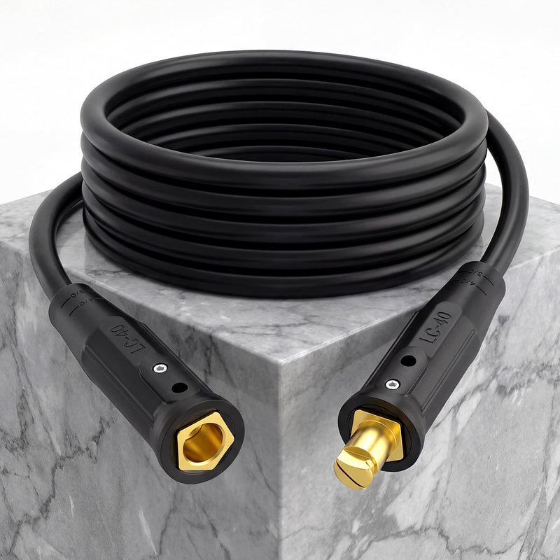 MEANLIN 2Sets LC-40 Welding Leads Quick Connector,Welding Cable Connectors,1/0 and 2/0(50-70mm²) Cable Size Capacity,350 Amp Max Rating,Male & Female Welding Connectors for Welding Machine Accessories