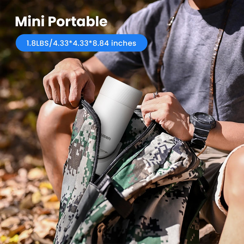 Mini Projector Supports 4k, Wifi, Bluetooth, and 180 Degree Roation Built in Speaker Connects to Phone iPhone/Android/TV Stick, Outdoor Projector 1-White