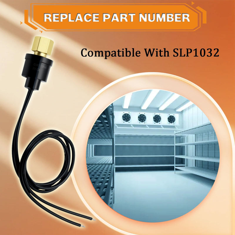 Low Pressure Switch Fit for Most HVAC Freezer Cold Storage Systems | Replace for SLP1032 Open 10 PSI Close 32 PSI