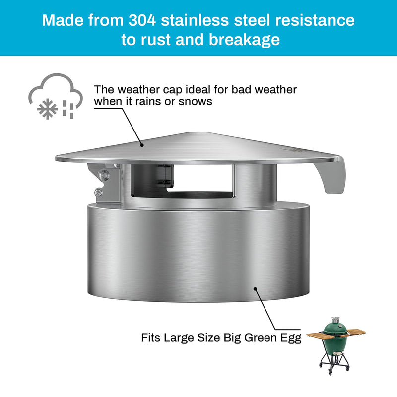 Skyflame Stainless Steel Grill Chimney Top Vent Cap Replacement
