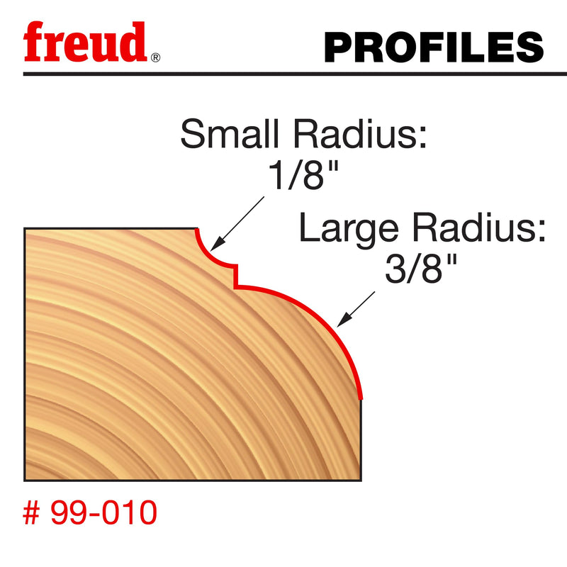Freud 99-010: 1-1/2" (Dia.) Table Top Edge Classical Bit with 1/2" Shank