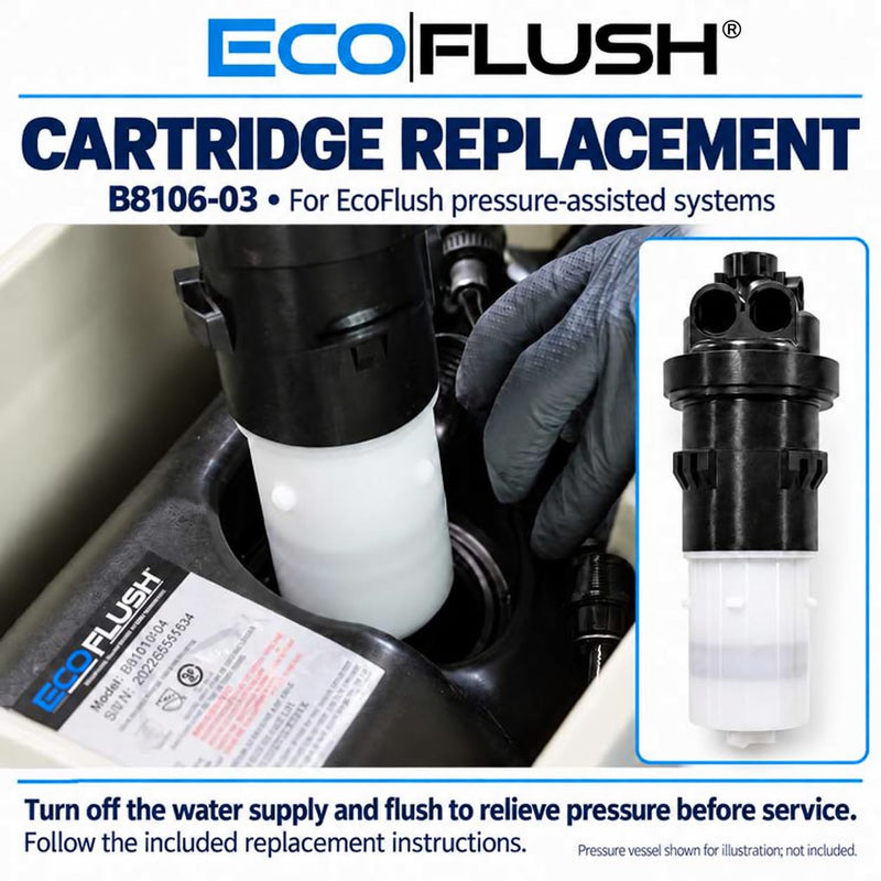 B8106-03 Flush Valve Cartridge - Replacement Only 3/8 Inch