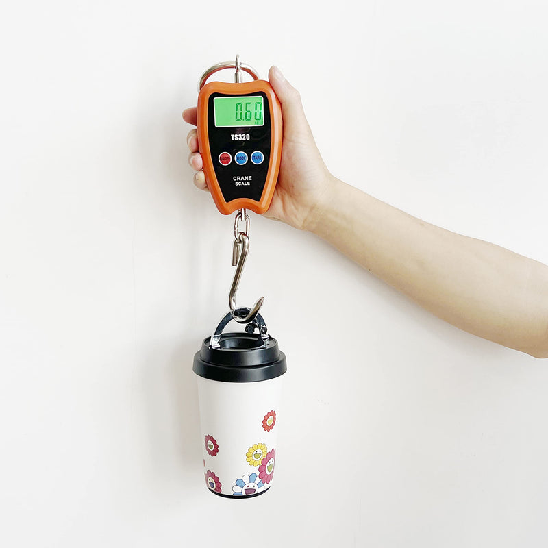 Digital Crane Scale 300kg/660lbs 200kg/440lbs with LED Handheld Mini Hanging Scale for Garage Farm Hunting Fishing Etc(200kg/Plastic Shell/Orange) 200kg/Plastic Shell/Orange